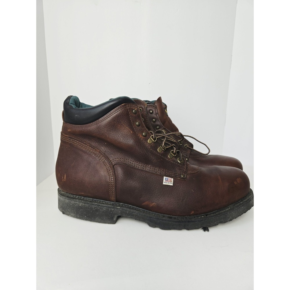 Carolina Work Boots Mens sz 17 6" St Plain Toe Grizzly Boot Amber 1309
